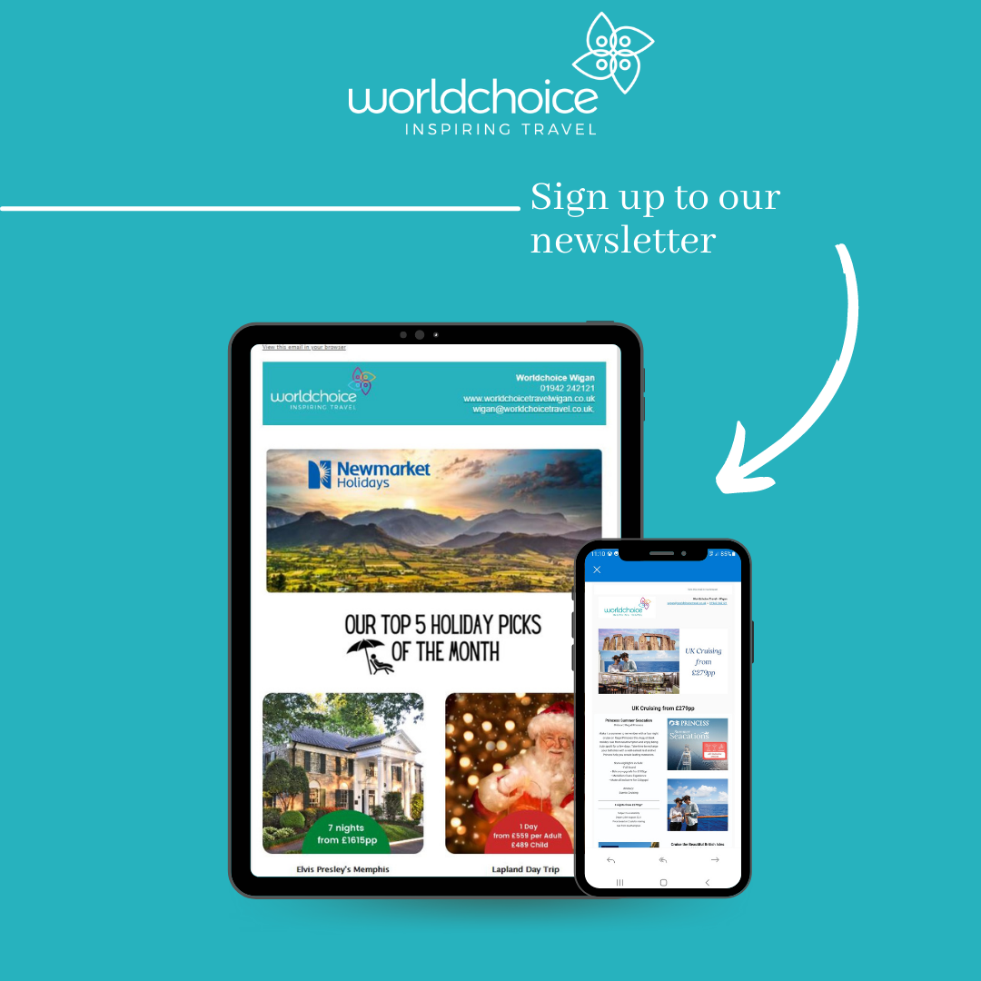 Email marketing sign up Worldchoice Travel Wigan